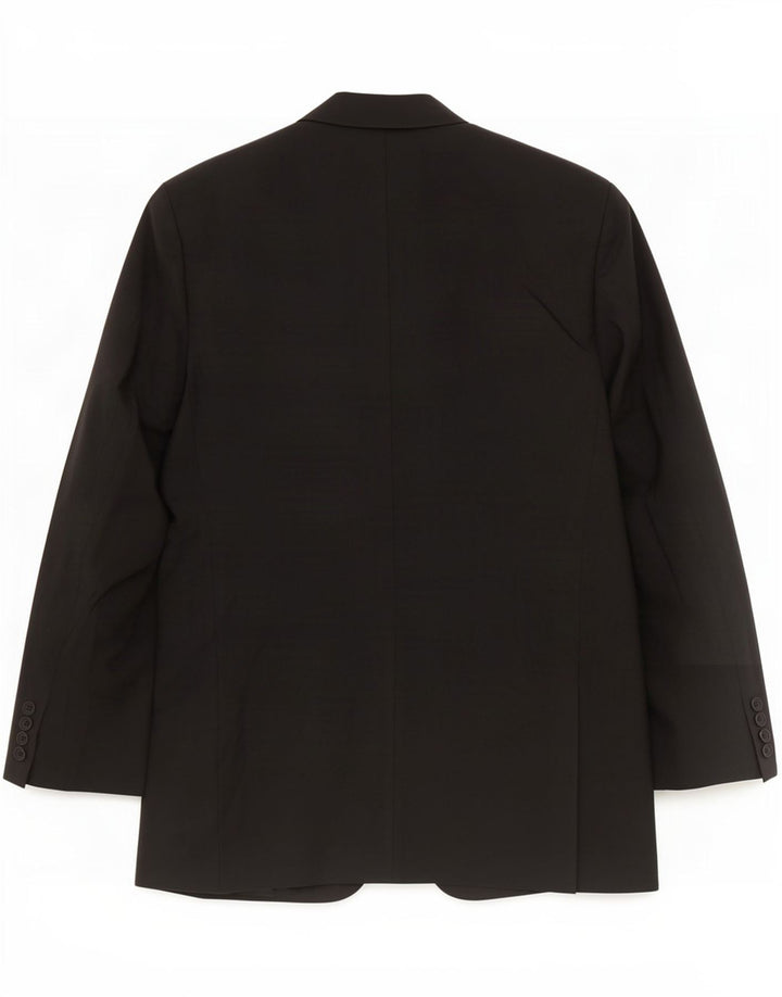 Giacca blazer a 2 bottoni Marks & Spencer da uomo UK 44 XL poliestere nero