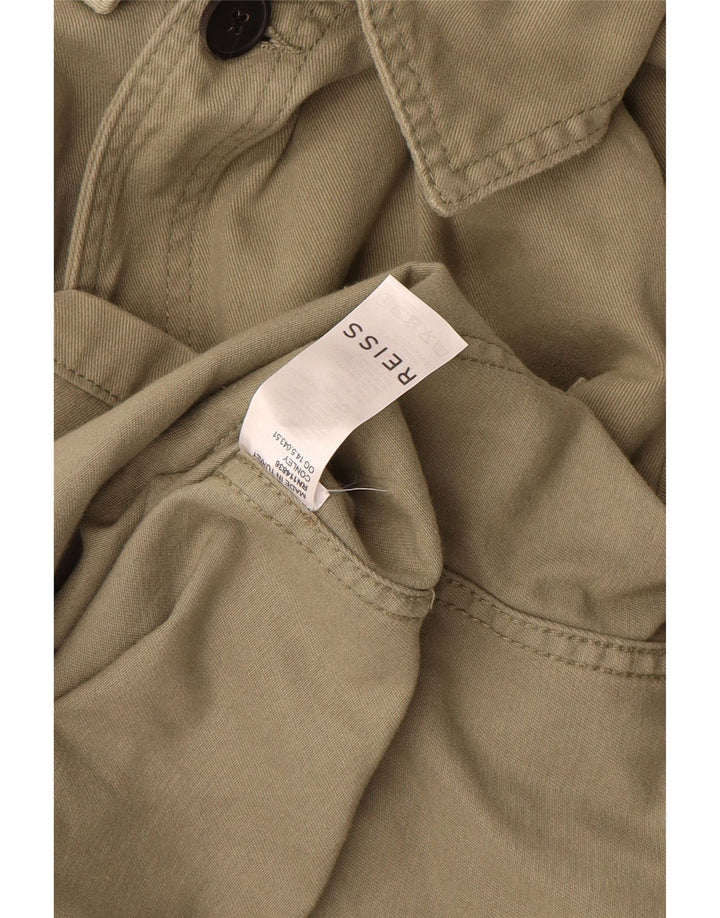 Camicia overshirt da uomo Reiss in cotone kaki medio