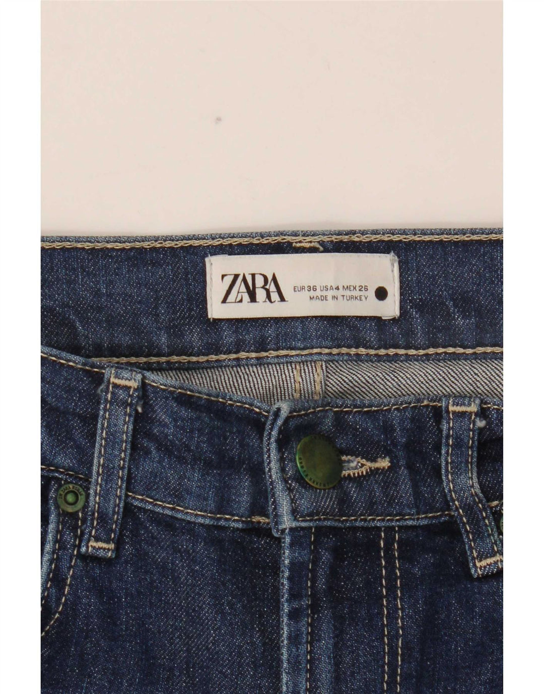 Jeans slim da donna Zara EU 36 XS W26 L31 Blu