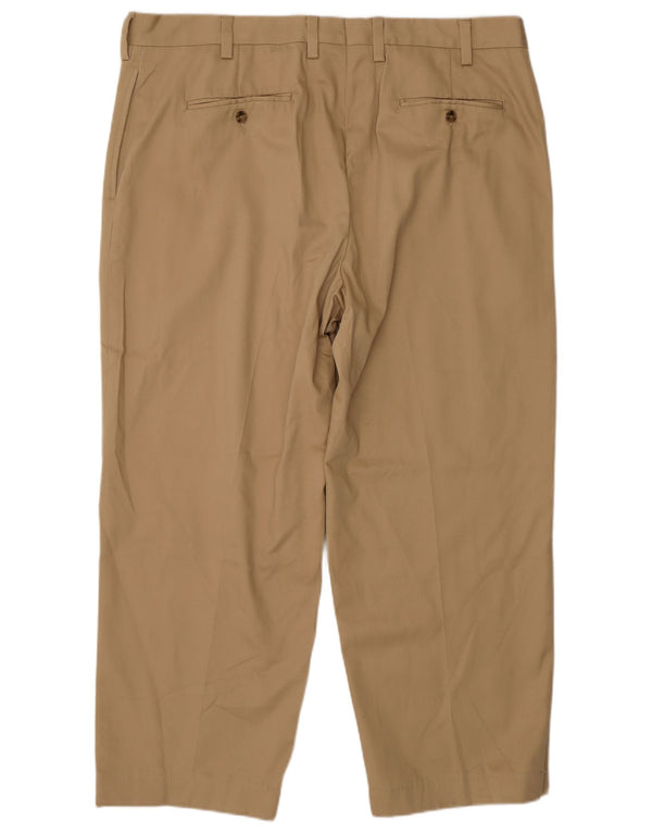EDDIE BAUER Pantaloni chino dritti da uomo vestibilità classica W40 L30 cotone beige