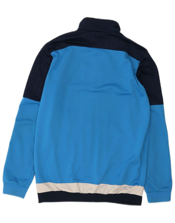 Giacca da ginnastica da uomo con grafica Adidas, giacca piccola in poliestere color block blu
