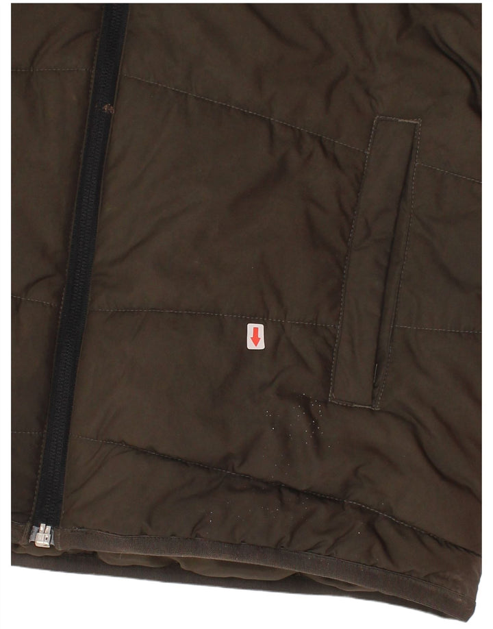 Giacca imbottita con cappuccio Adidas da ragazzo 9-10 anni Poliestere color block kaki