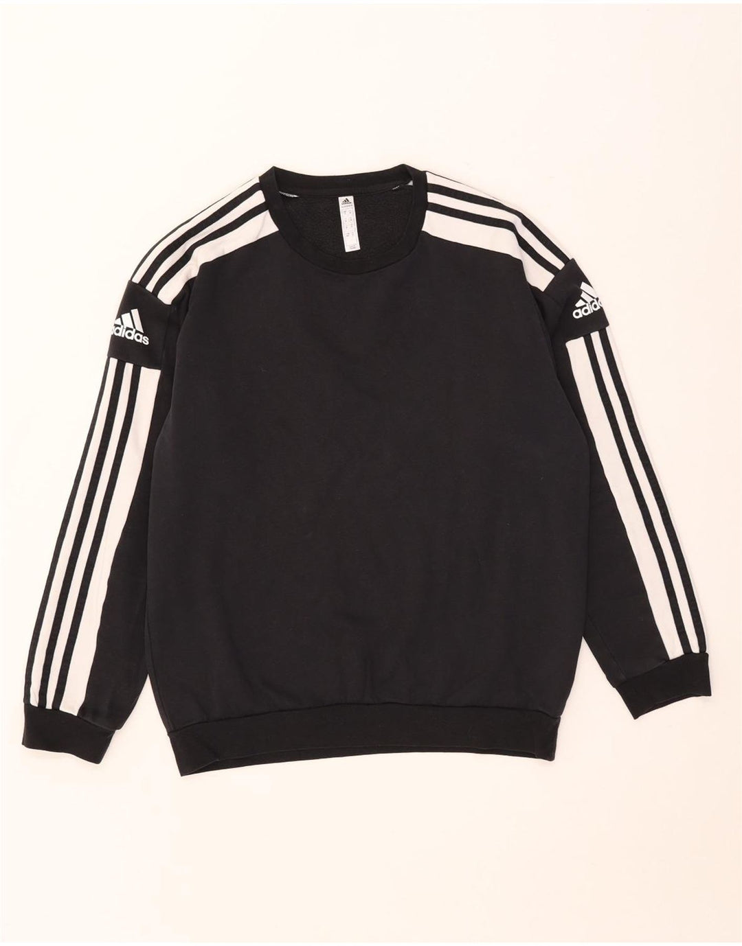 Felpa grafica da uomo Adidas Felpa media in cotone color block nero