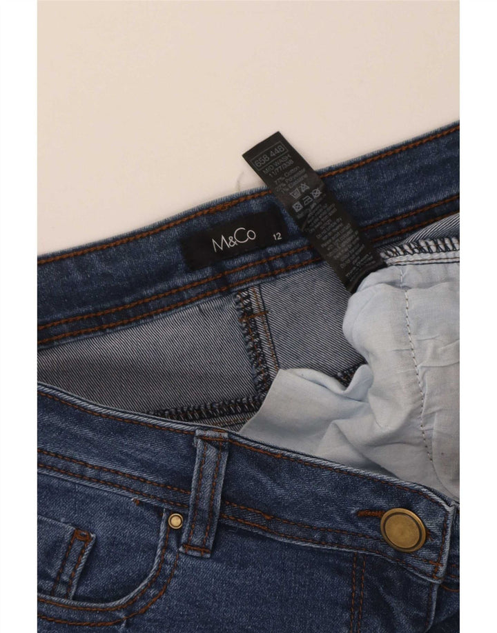 Jeans slim da donna M&Co UK 12 medio W34 L28 cotone blu