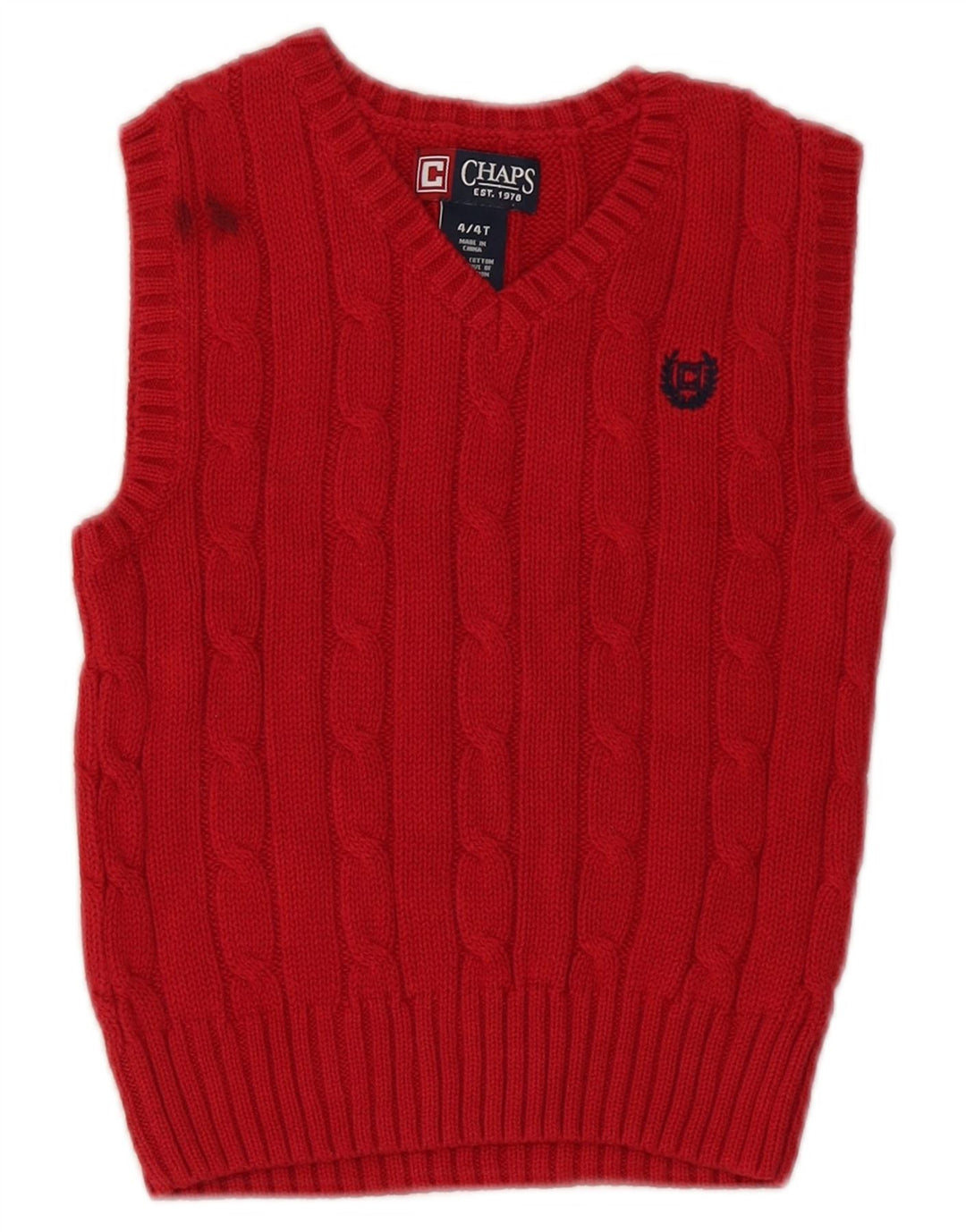Canottiera Chaps Boys Canotta 3-4 anni in cotone rosso