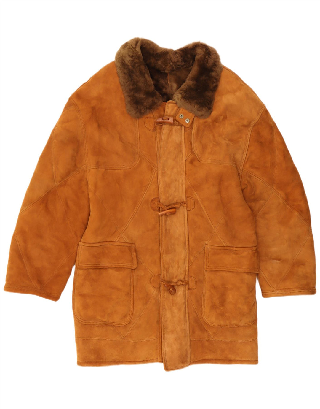 Giacca in shearling da uomo Marpel UK 36 Piccolo shearling marrone