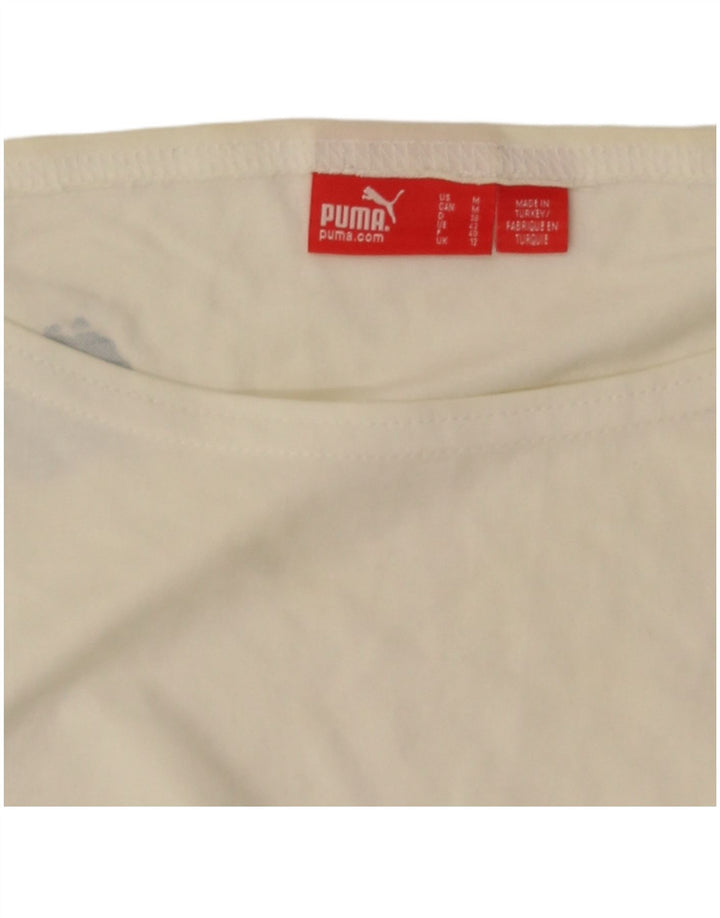 T-shirt grafica da donna Puma UK 12 Medium White Colourblock
