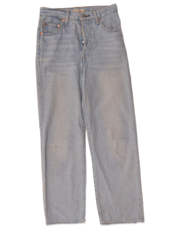 Jeans dritti a vita alta Levi's Ribcage da donna W25 L27 cotone blu