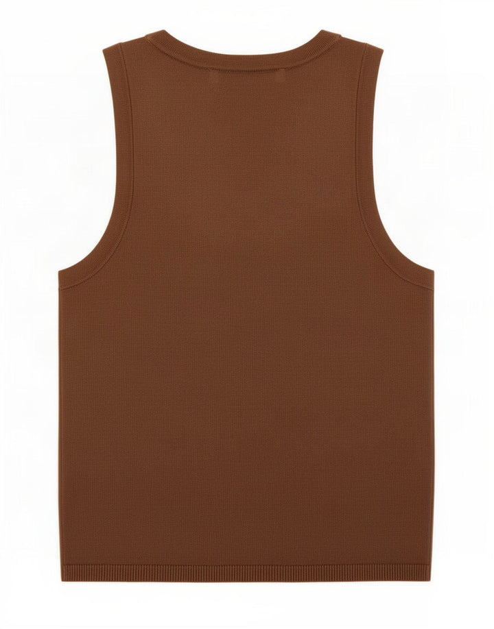 Canotta Donna Zara UK 12 Marrone Medio