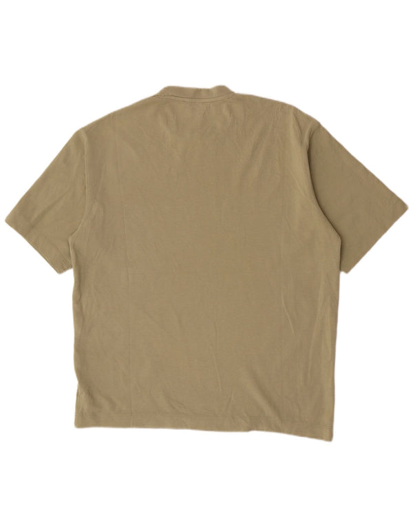 T-shirt Zara da uomo Top Small in cotone kaki