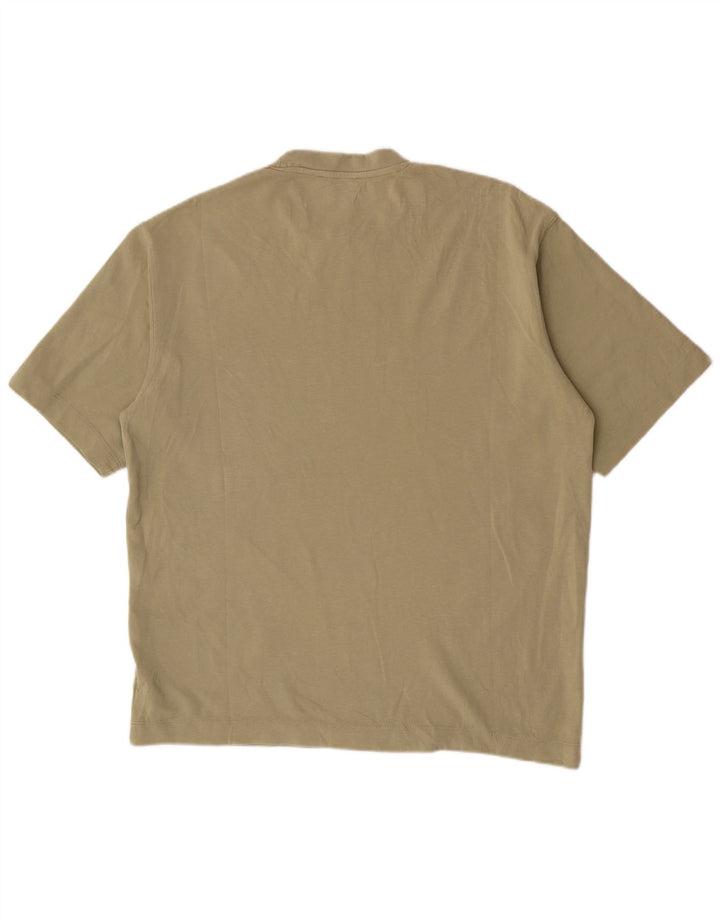 T-shirt Zara da uomo Top Small in cotone kaki