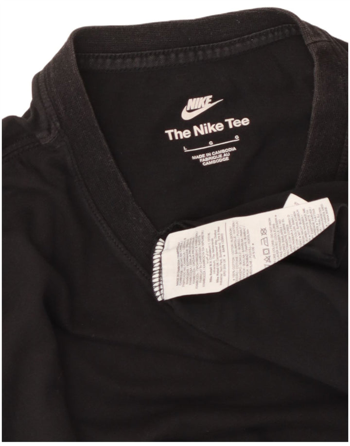 T-shirt da uomo NIKE Top grande in cotone nero