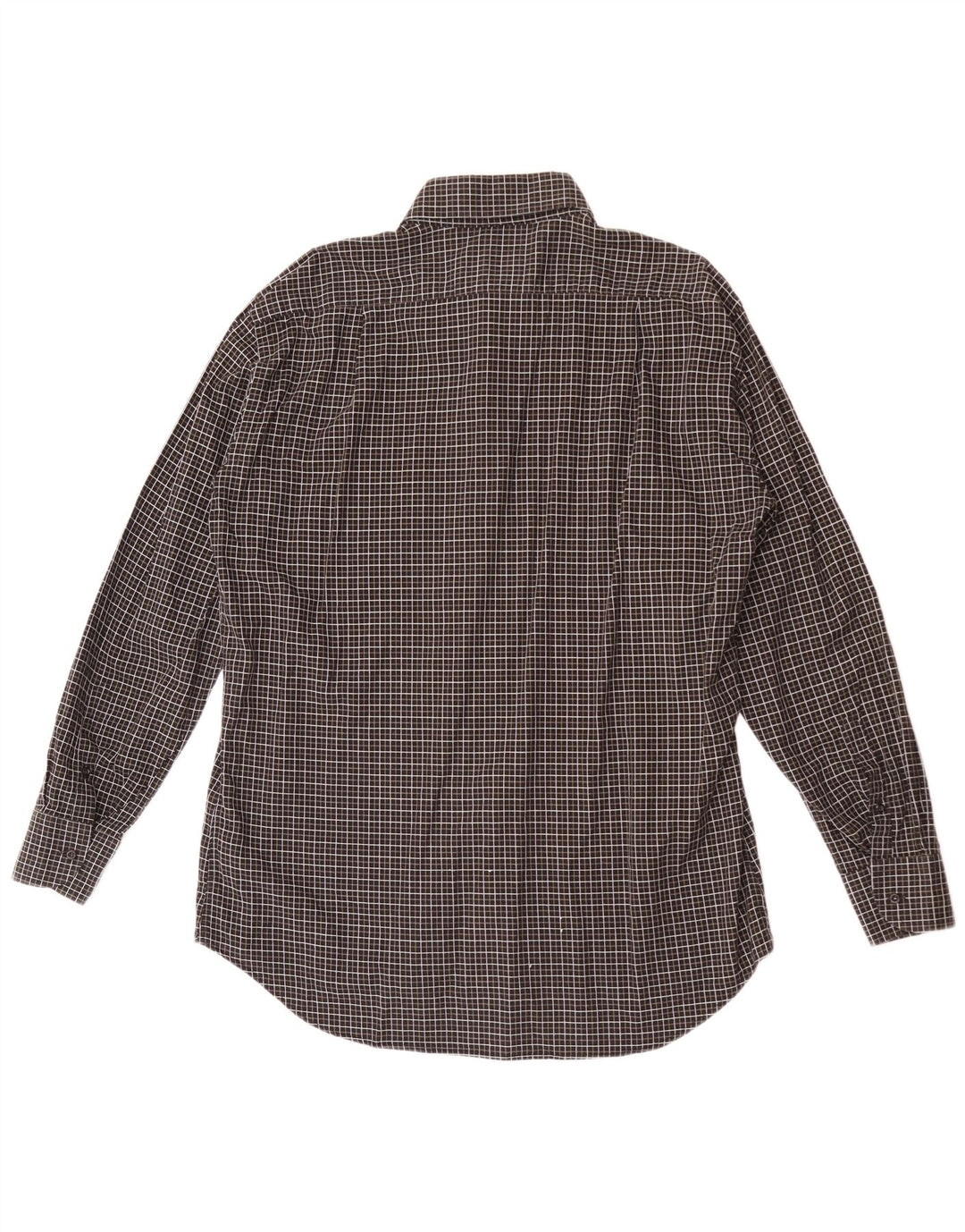 Camicia da uomo Roccobarocco Taglia 44 17 1/2 XL Nero a quadri Cotone