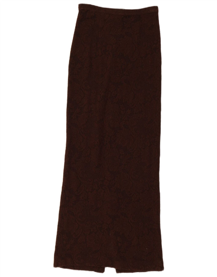 DOLCE & GABBANA Gonna lunga in maglia da donna W26 piccola floreale marrone