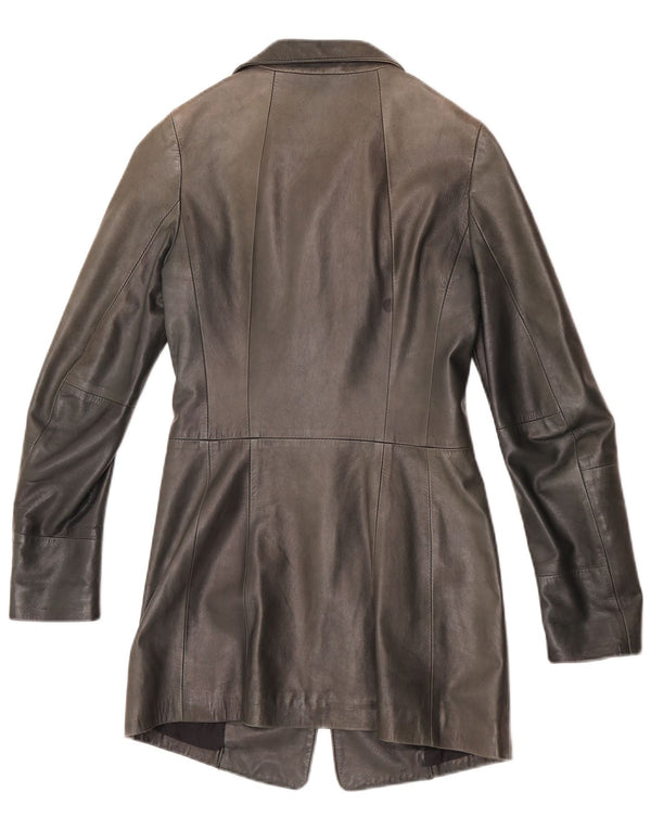 Giacca in pelle da donna vintage IT 40 piccola in pelle verde