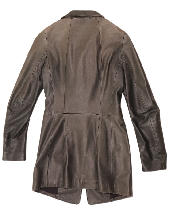 Giacca in pelle da donna vintage IT 40 piccola in pelle verde