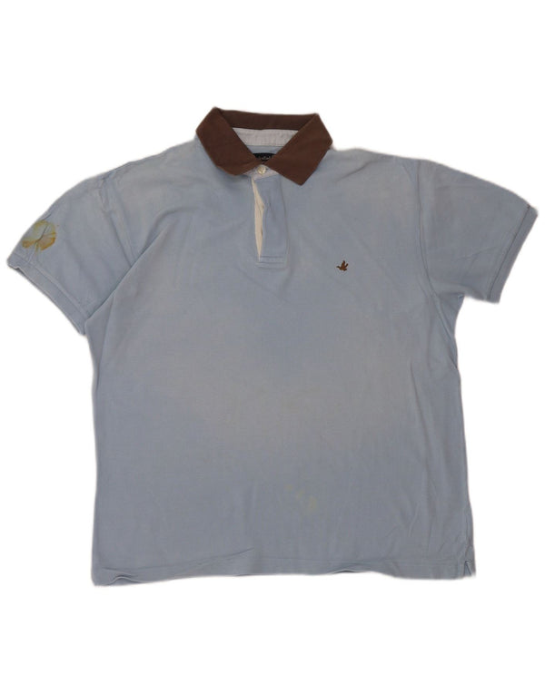 Polo Rugby Uomo BROOKSFIELD IT 52 Large Blu Cotone