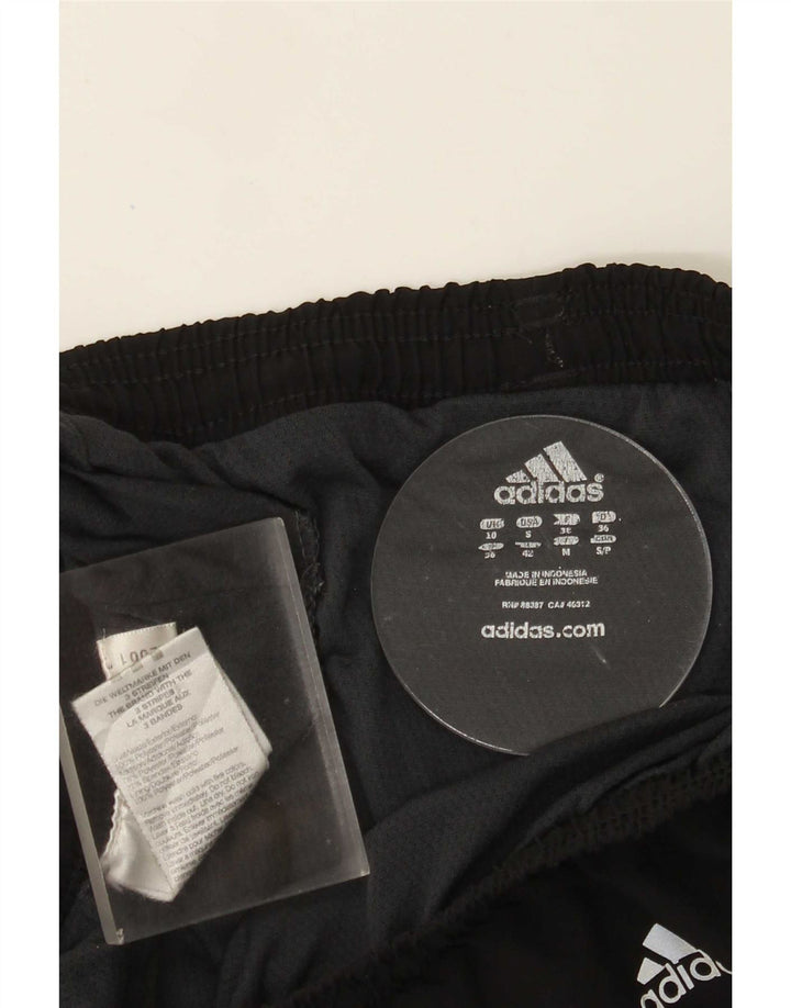 Adidas Womens Sport Shorts UK 10 Small Black Polyester