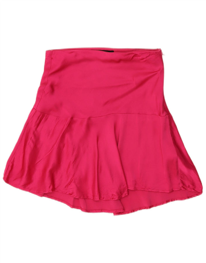 Minigonna Zara da donna piccola W26 in viscosa rosa