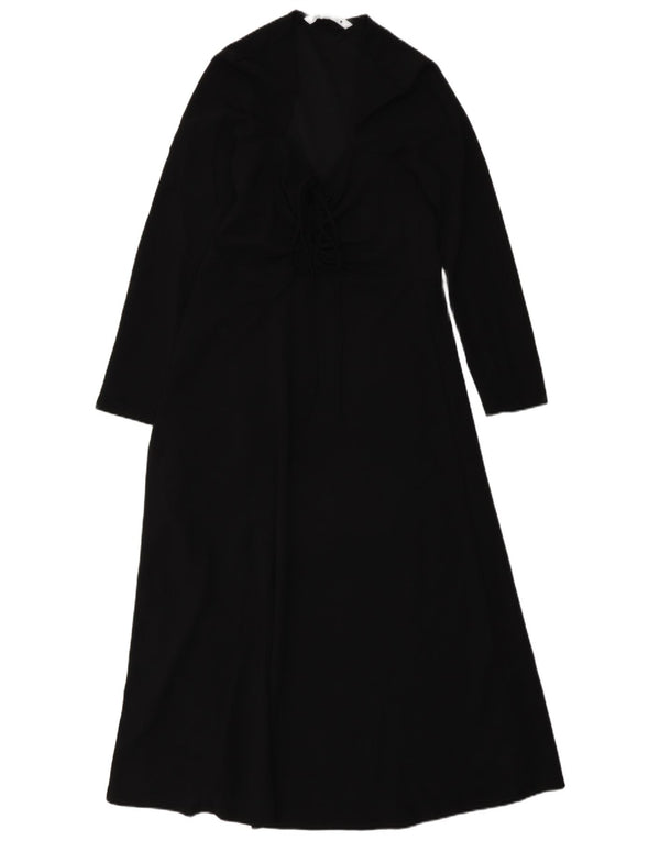 Vestito lungo a maniche lunghe da donna Zara UK 4 XS Nero