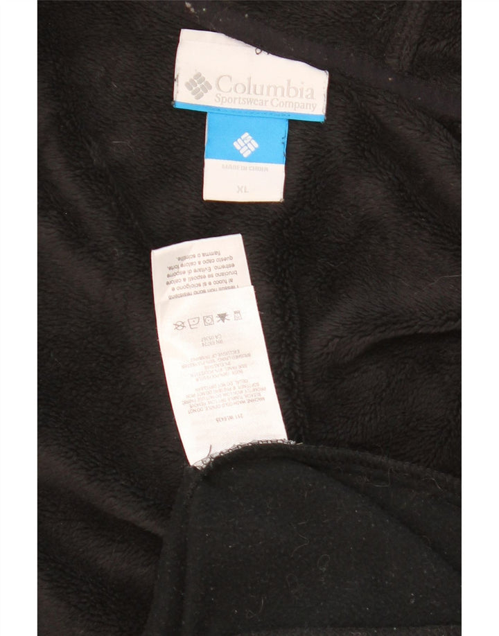 Giacca in pile con cappuccio Columbia da uomo UK 42 XL poliestere nero