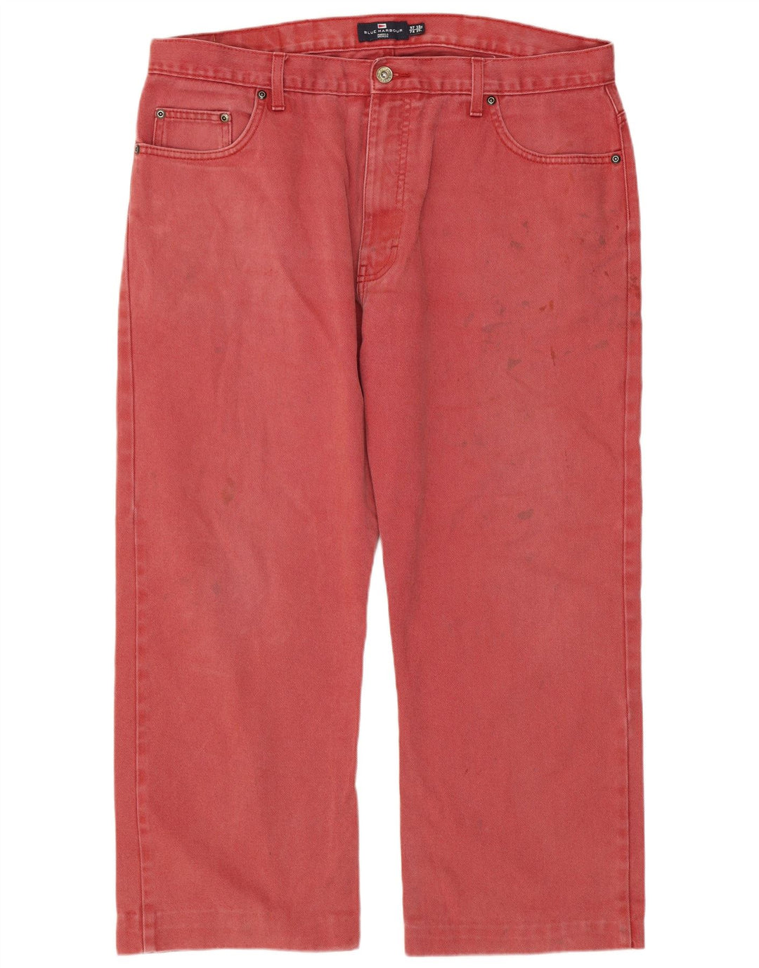 Jeans cropped Marks & Spencer da uomo blu Harbour W38 L24 cotone rosso