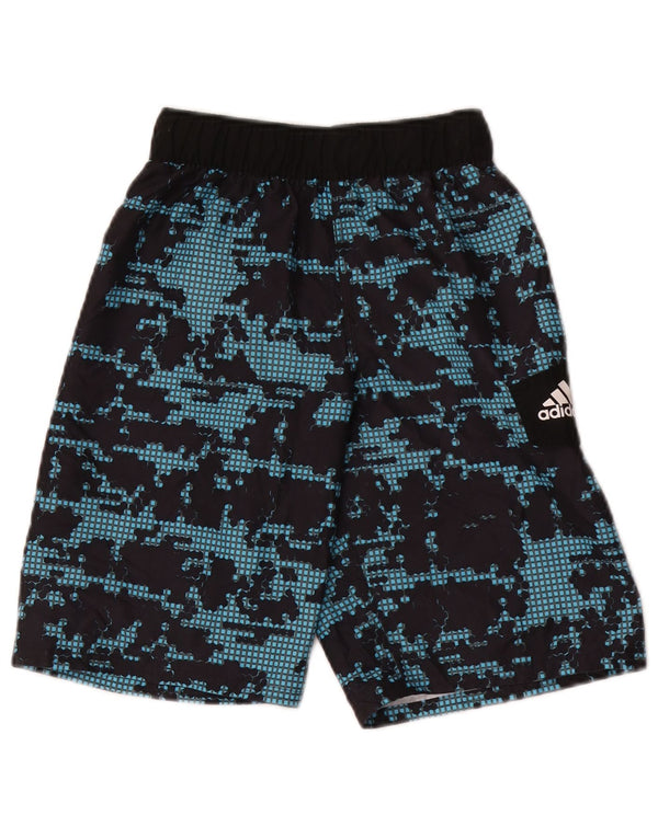 Pantaloncini sportivi Adidas da ragazzo con grafica 8-9 anni, piccoli sport geometrici blu