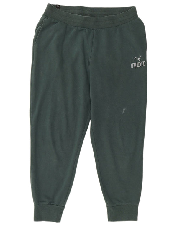 Pantaloni da tuta da donna PUMA Joggers UK 16 Large Verde Cotone