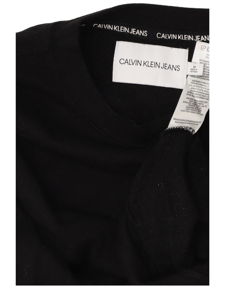 CALVIN KLEIN JEANS Felpa da donna Maglione UK 14 Medio Nero Cotone