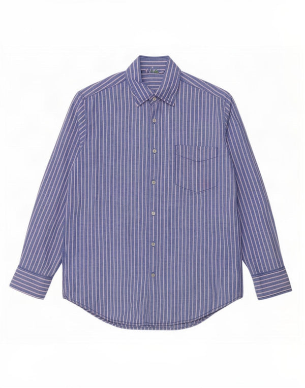 Camicia da uomo Boden Lino gessato blu medio