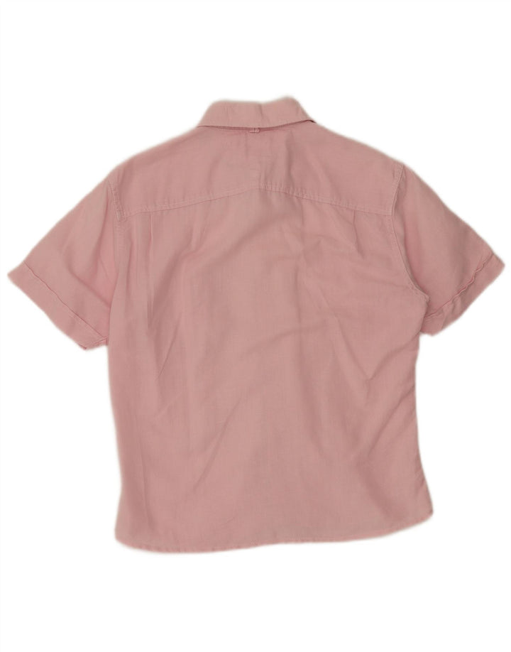 Camicia a maniche corte da uomo Tommy Hilfiger rosa medio