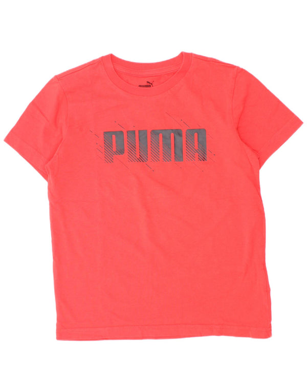Maglietta grafica Puma da ragazzo, 9-10 anni, in cotone rosso