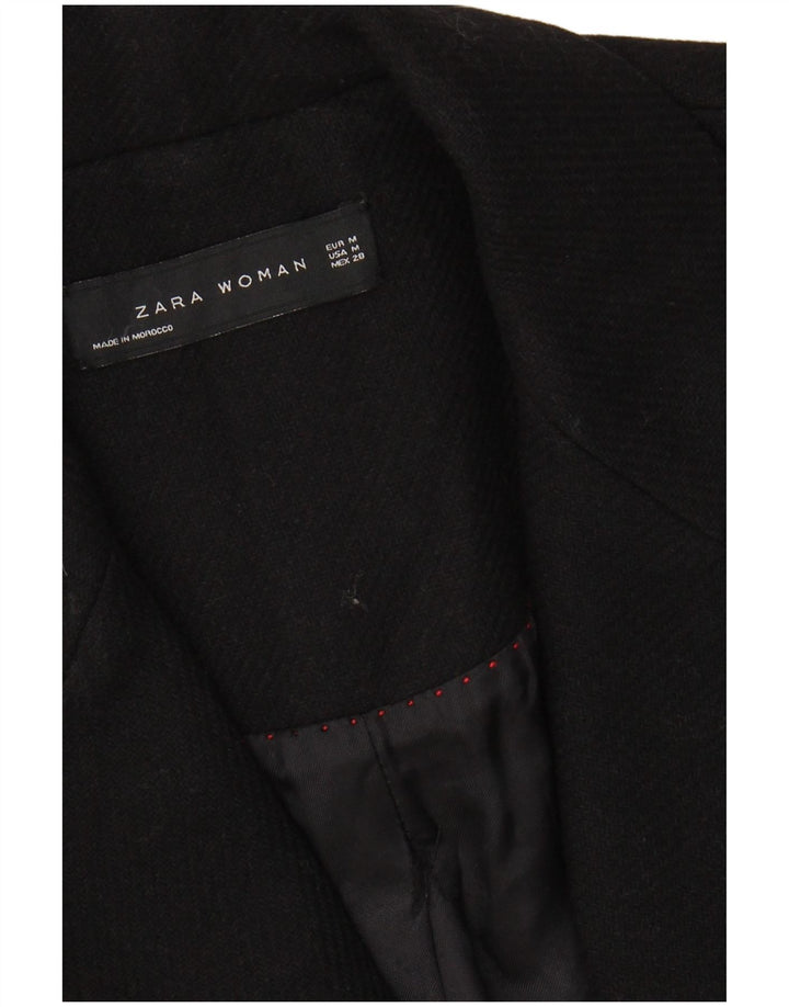 Cappotto ZARA Donna UK 14 Medio Nero