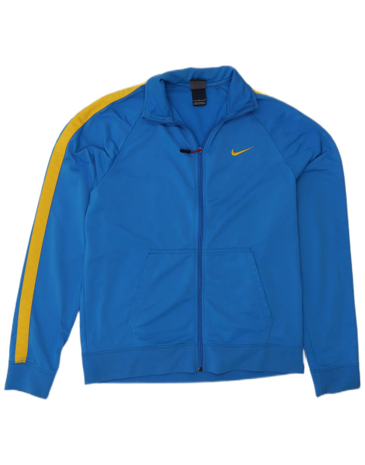 Giacca da tuta da uomo Nike Regular Fit, giacca grande, blu, color block, sportiva