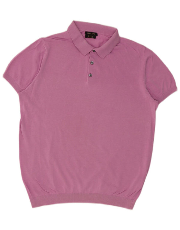 Polo da donna Massimo Dutti UK 18 XL cotone rosa