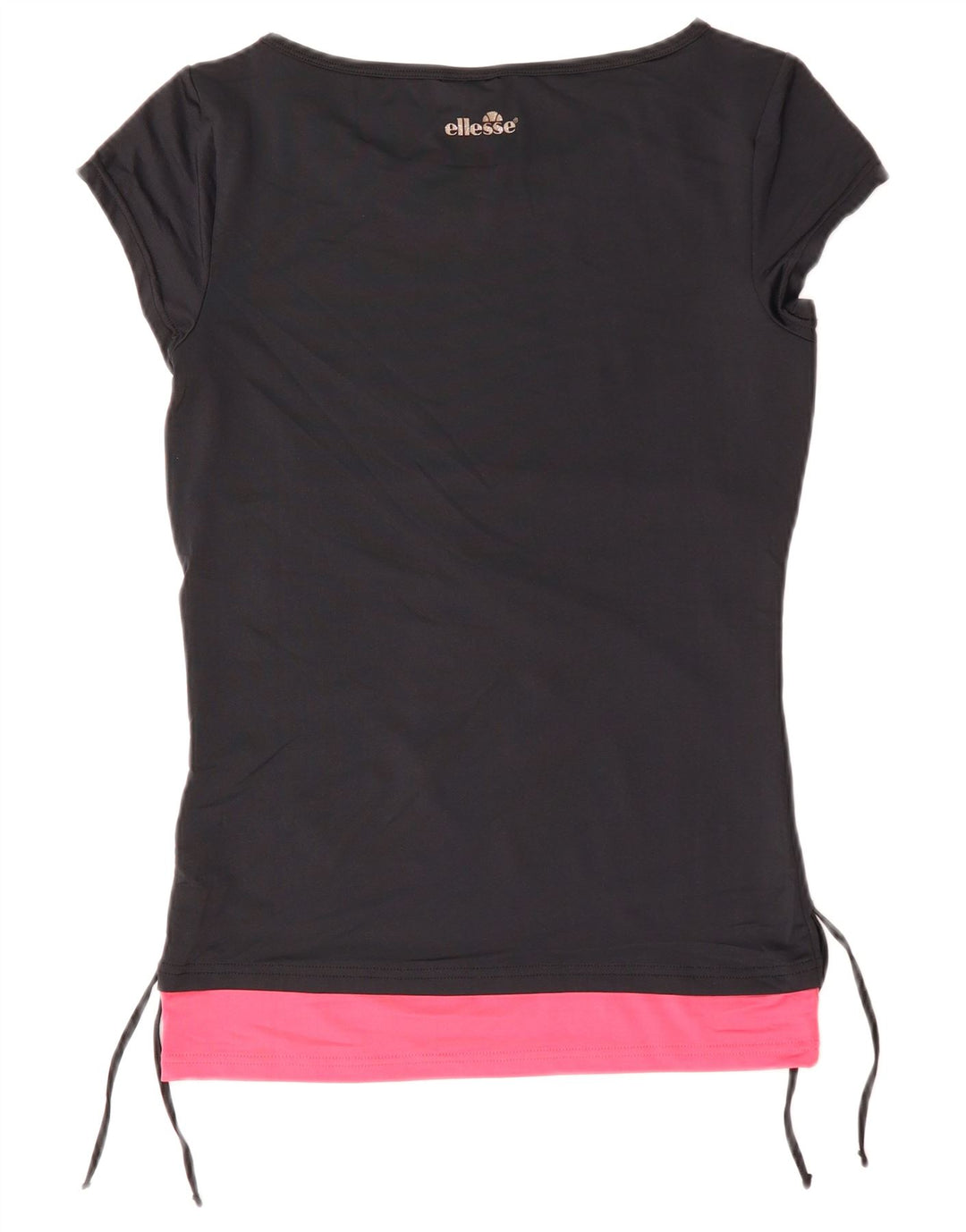 T-shirt grafica da donna Ellesse Top UK 12 Medium Blu Navy Colourblock