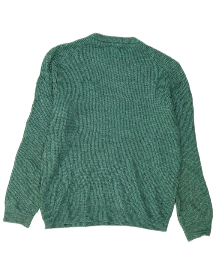 Maglione maglione girocollo da uomo Marks & Spencer grande verde in poliammide