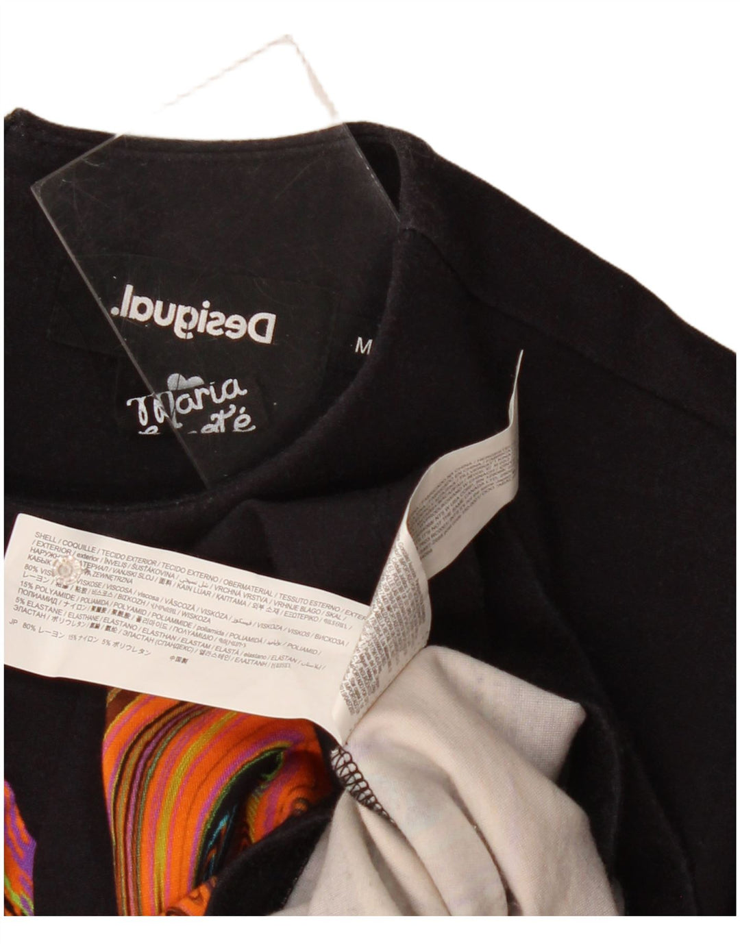 Abito tubino Desigual da donna con motivo astratto UK 12 medio nero