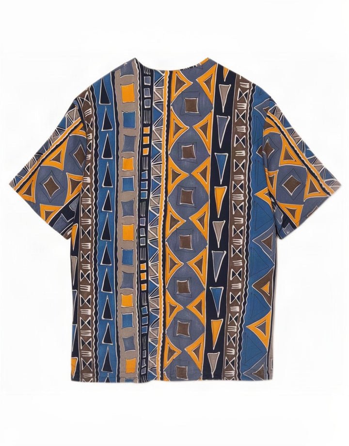 Camicia da donna a maniche corte Augustus IT 44 Blu medio geometrico