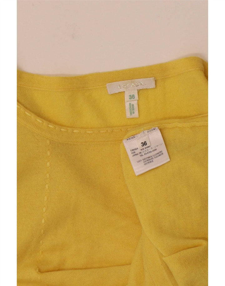T-shirt da donna Escada Top EU 36 Small Yellow Cashmere
