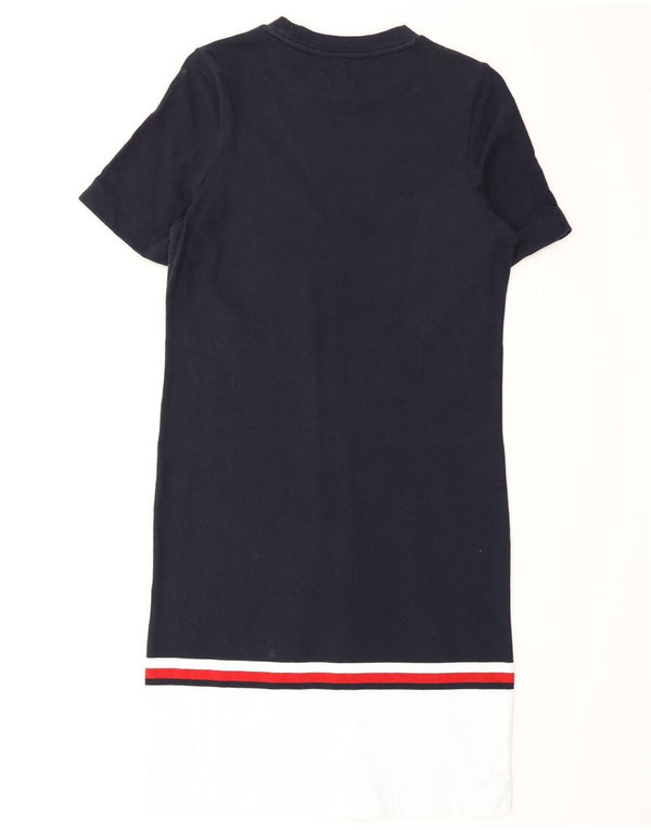 Abito T-shirt da donna Tommy Hilfiger UK 10 Small Blu Navy Colourblock