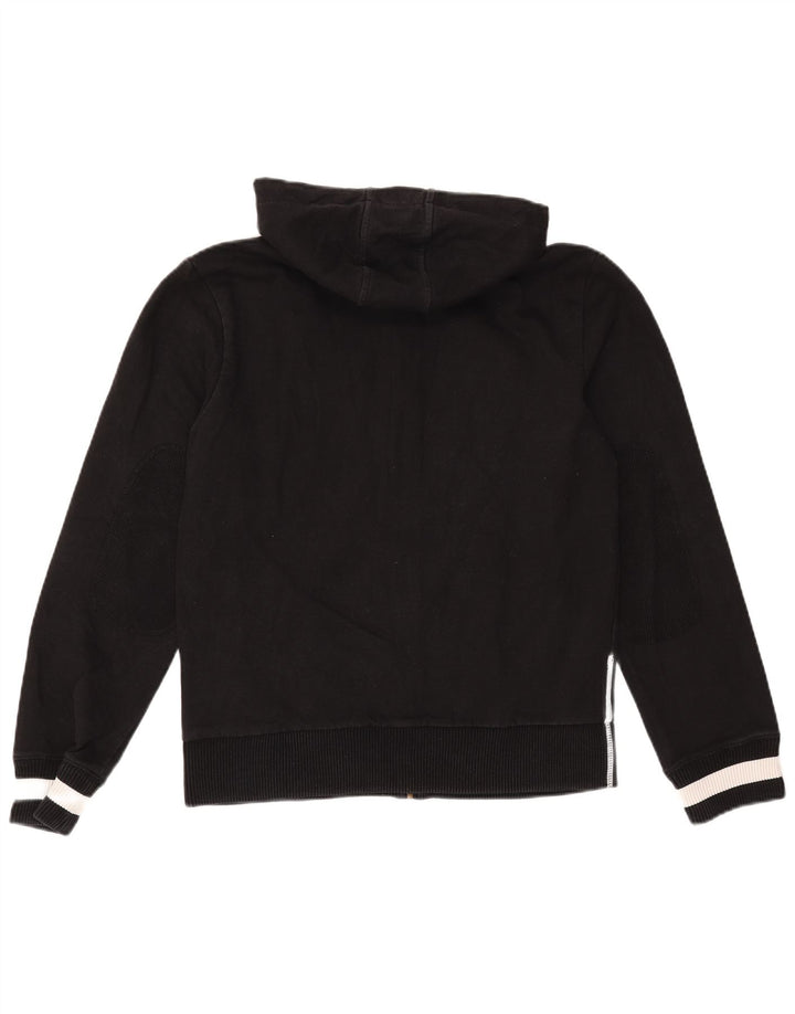 Maglione con cappuccio e zip grafica da uomo Lee grande in cotone nero