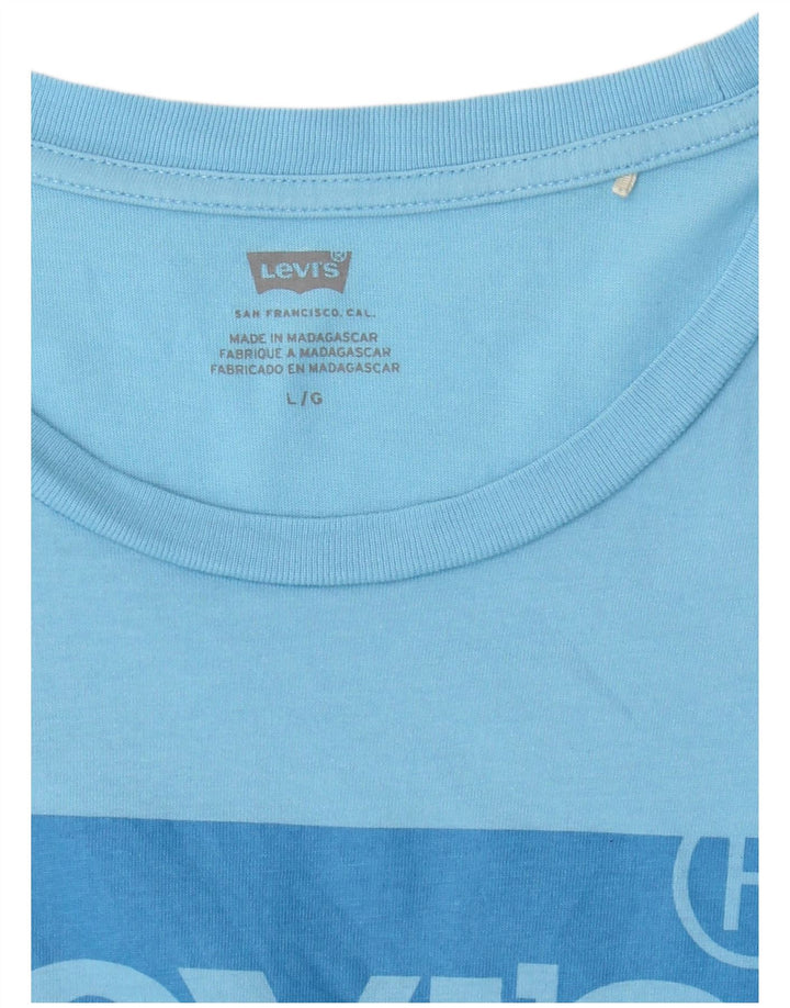 T-shirt grafica da donna LEVI'S Top UK 14 grande blu