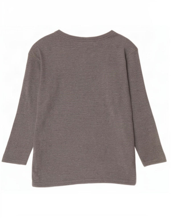 Joules Top oversize da donna a maniche lunghe UK 6 XS Cotone grigio