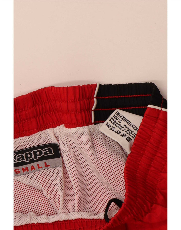 Pantaloncini sportivi da uomo Kappa Small in poliestere color block rosso