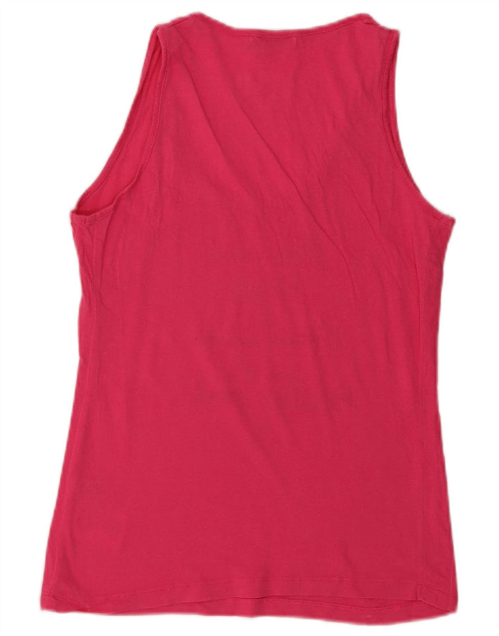 Canotta grafica da donna North Sails UK 10 piccola in cotone rosa