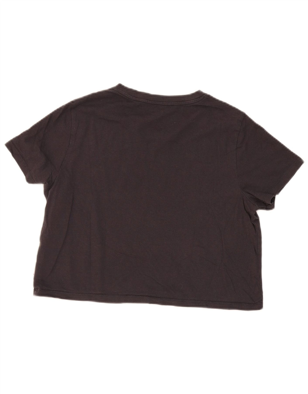LEVI'S Womens Crop Graphic T-Shirt Top UK 14 Medium Black Cotton