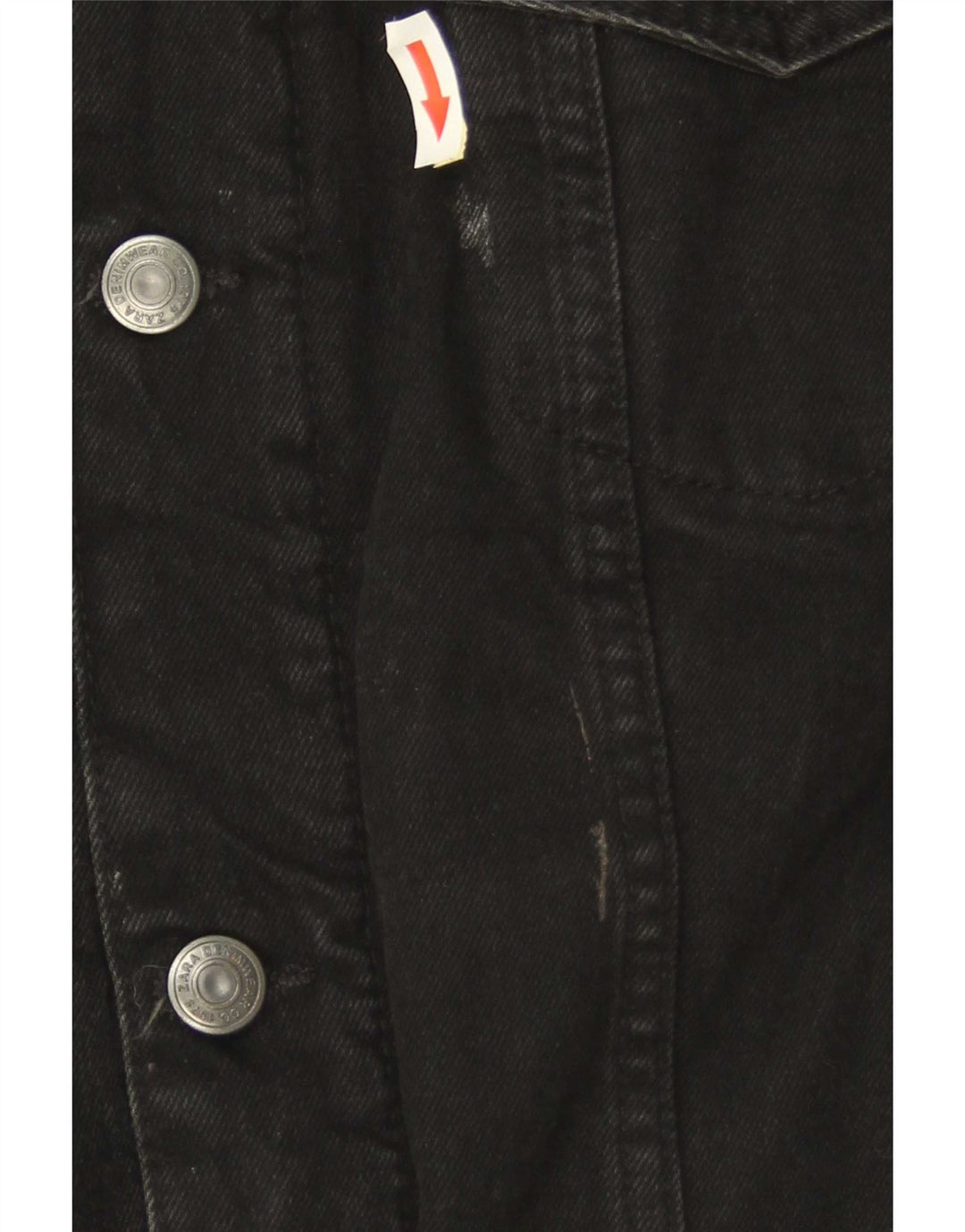 Giacca in denim Sherpa da uomo Zara UK 38 poliestere nero medio