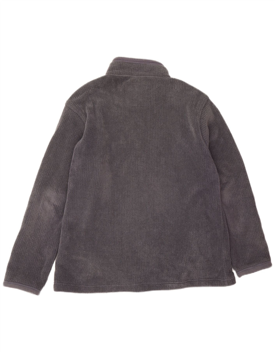 Maglione in pile da uomo Weird Fish con zip e collo ampio, poliestere grigio medio