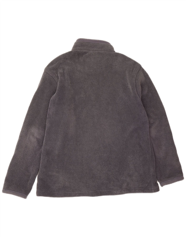 Maglione in pile da uomo Weird Fish con zip e collo ampio, poliestere grigio medio